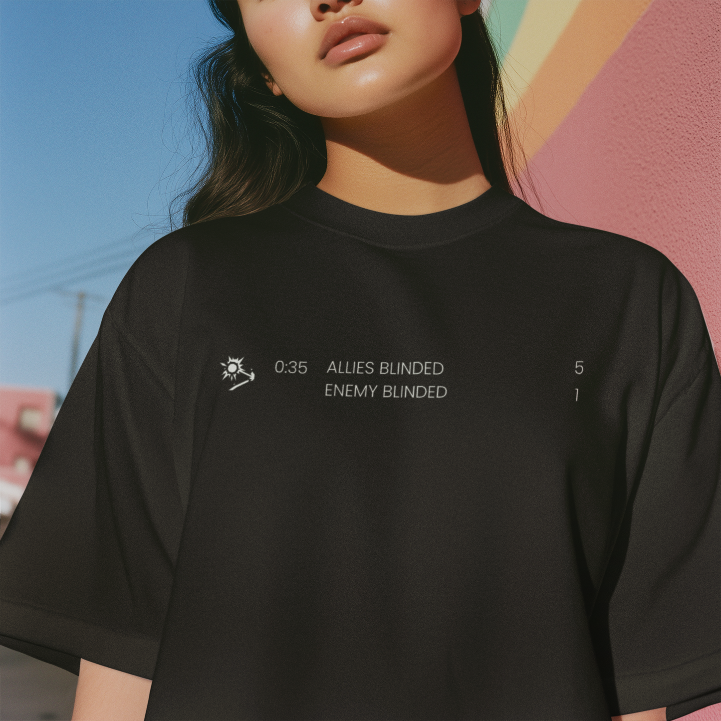 ALLIES BLINDED UNISEX OVERSIZED TEE