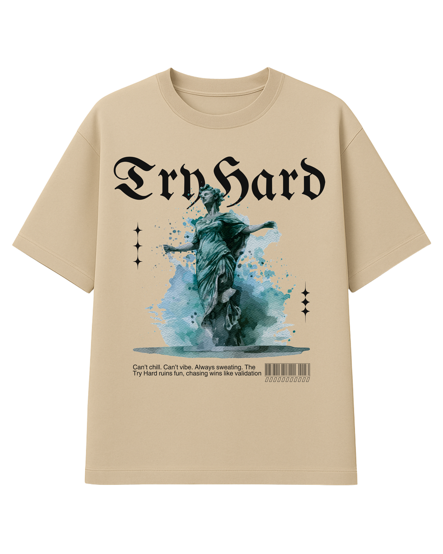 TRY HARD UNISEX OVERSIZED TEE