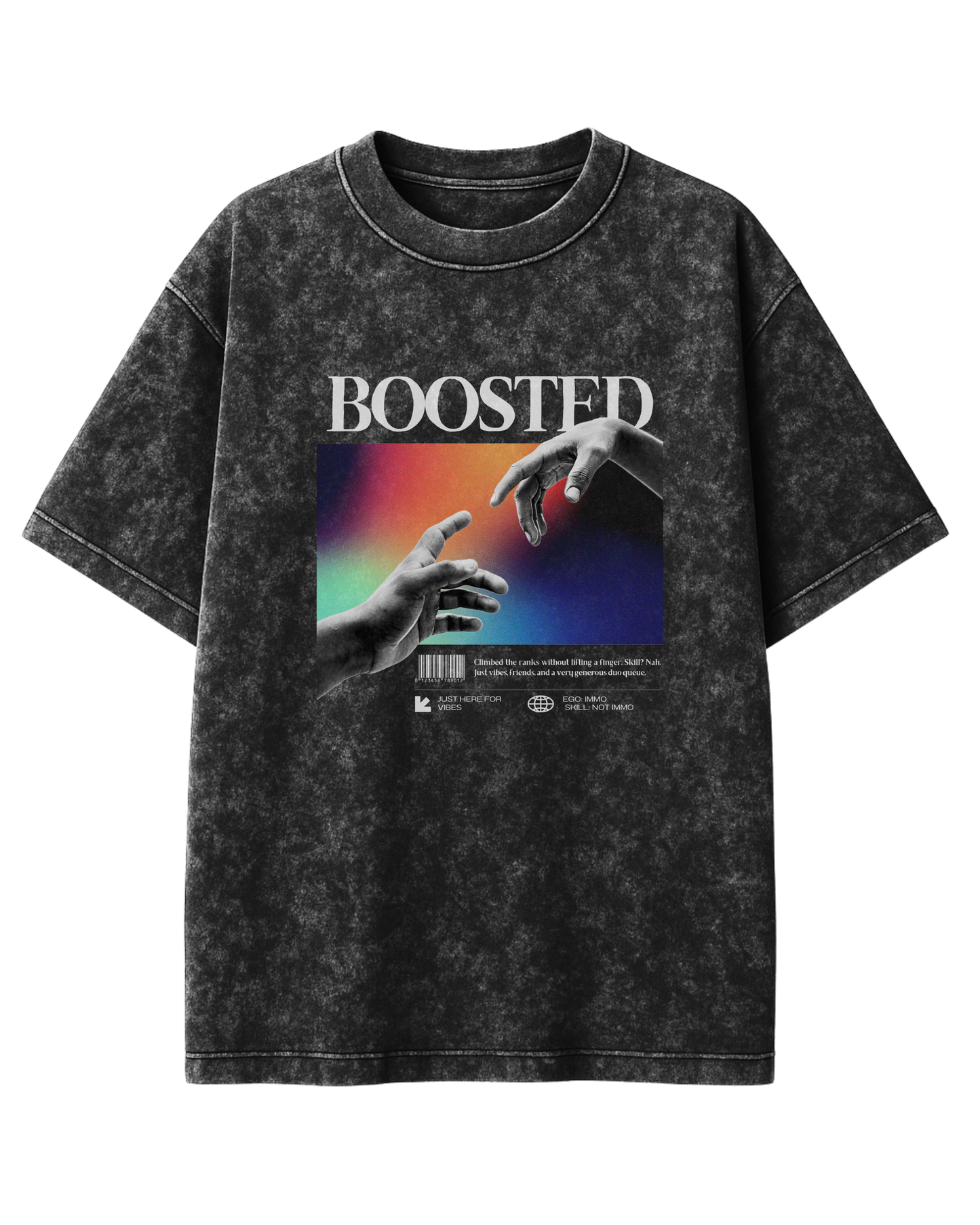 BOOSTED UNISEX ACID WASHED PREMIUM TEE