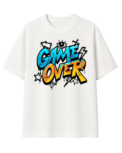 GAME OVER GRAFFITI UNISEX OVERSIZED TEE