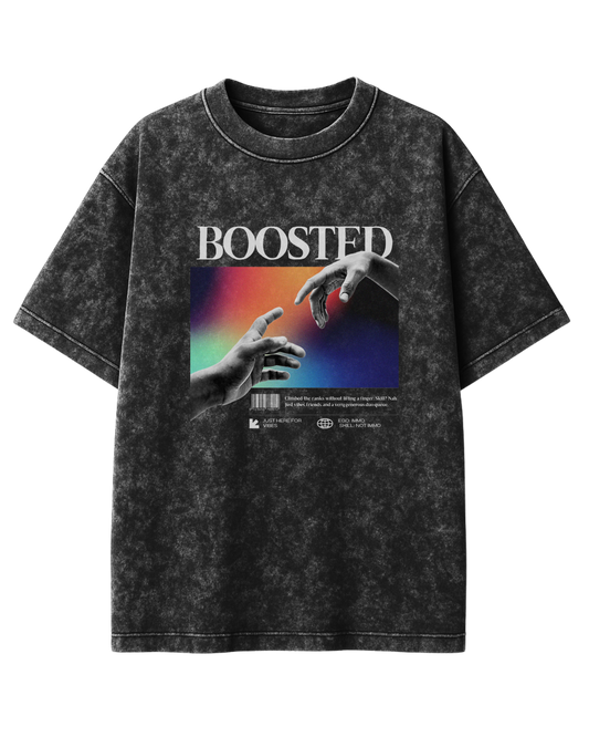 BOOSTED UNISEX ACID WASHED PREMIUM TEE